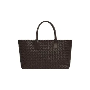 Bottega Veneta Sheepskin Tote Bag Shopping Bag Shoulder Bag Handbag Medium Size Women's Dark Brown