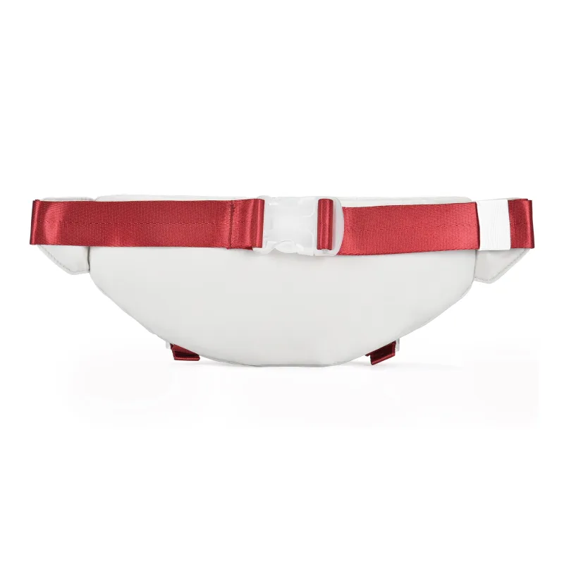 DRACONITE Polyester Shoulder Bag, Sling Bag, Crossbody Bag, Fanny Pack Regular Unisex Gray Red Contrast-2