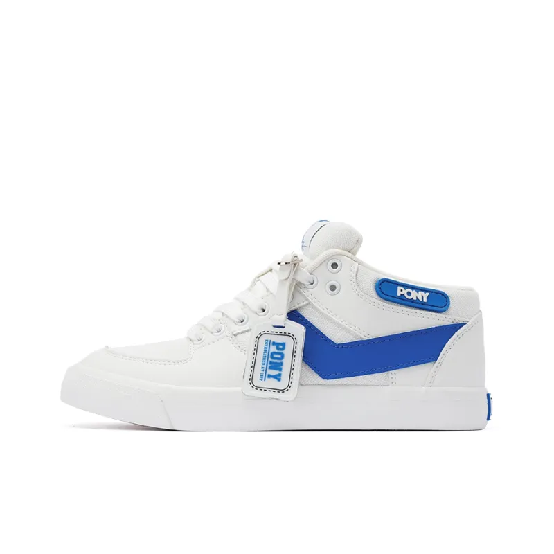 PONY Atop Mid Top Skateboard Shoes Unisex Royal Blue-0