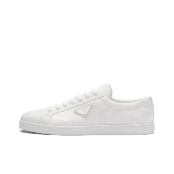 PRADA Prax 01 Sneakers Re Nylon Brushed Leather White
