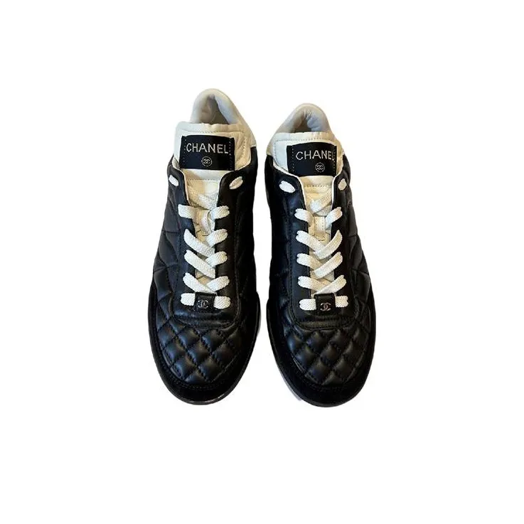 CHANEL Slip Resistant Low Top Casual Shoes Men's Black-3