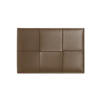 Bottega Veneta Sheepskin Card Holder Women's Taupe
