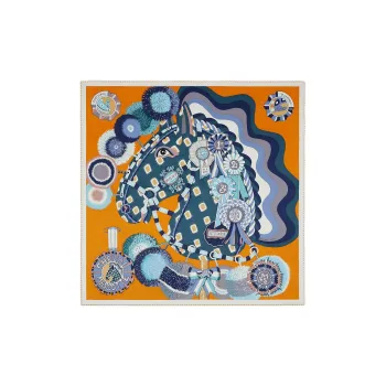 HERMES Silk Scarves Unisex Multicolor