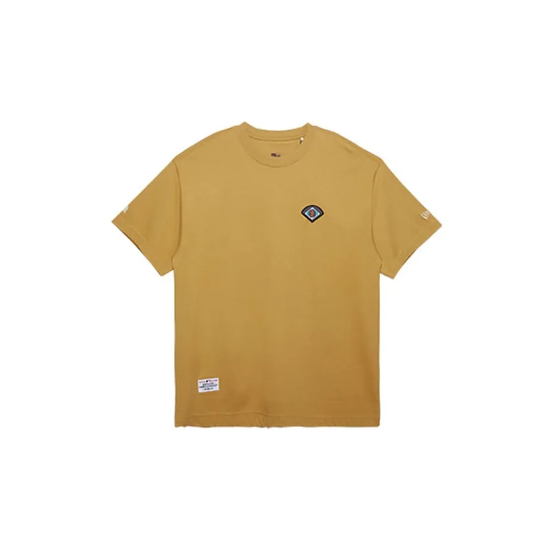 New Era Drop Shoulder Sleeve T-Shirt Unisex Yellow-1