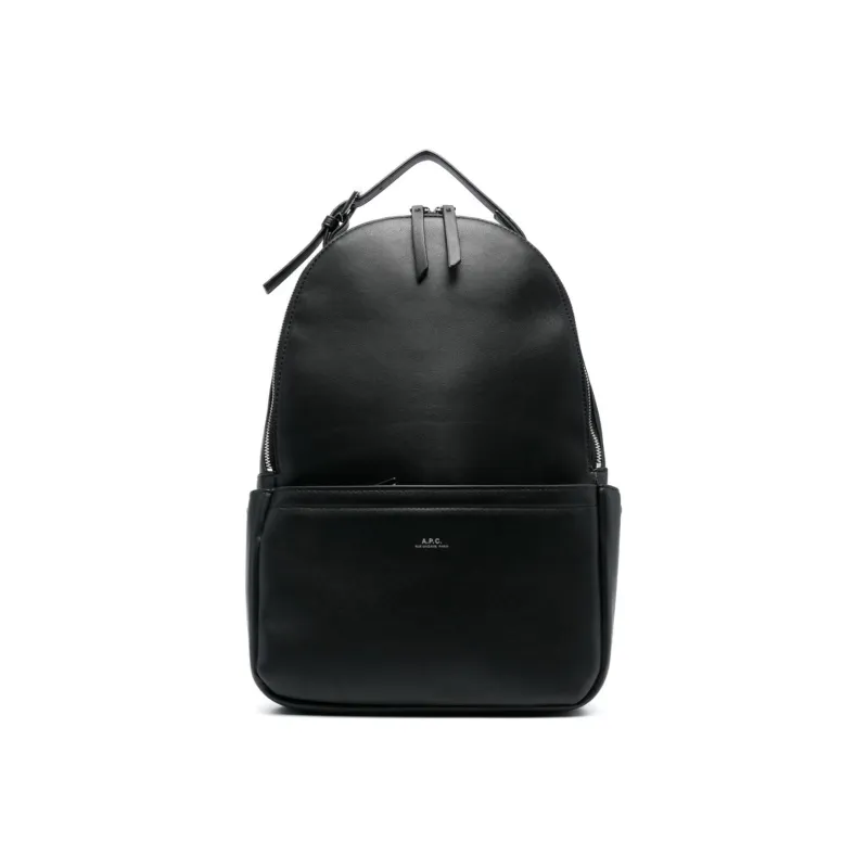 A.P.C . Logo Stamped Zipped Backpack-1
