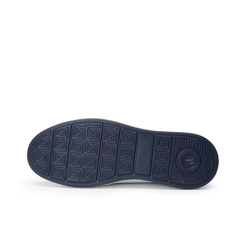 CROWN Men's Casual Shoes Men Low Top Black/White-9