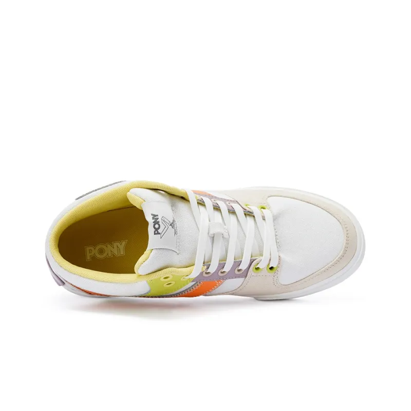 PONY Atop Low Top Skateboard Shoes Unisex White Orange-2