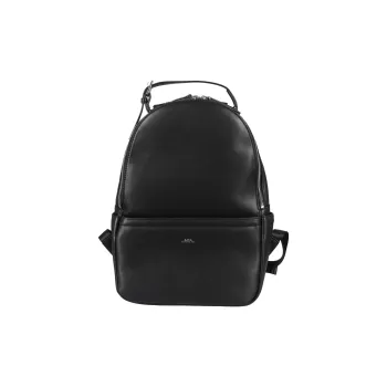 A.P.C Logo Stamped Zipped Backpack