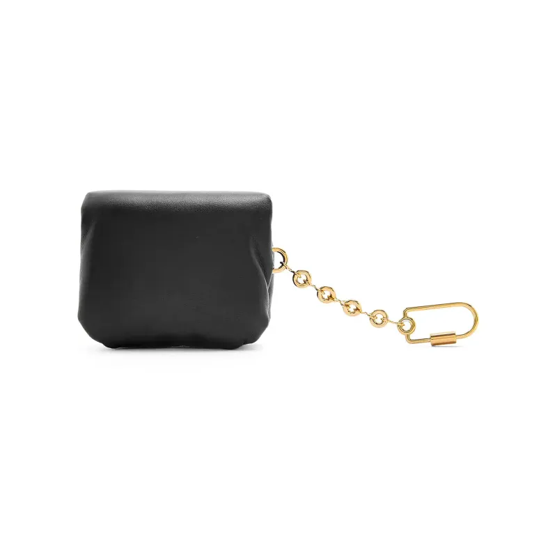 LOEWE Sheepskin With Cow Leather Coin Purse Mini Women's Black-2