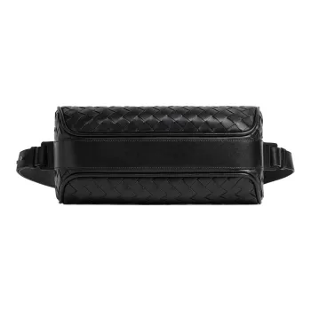 Bottega Veneta Intrecciato Calfskin Fanny Pack Crossbody Bag Shoulder Bag Regular Men's Black