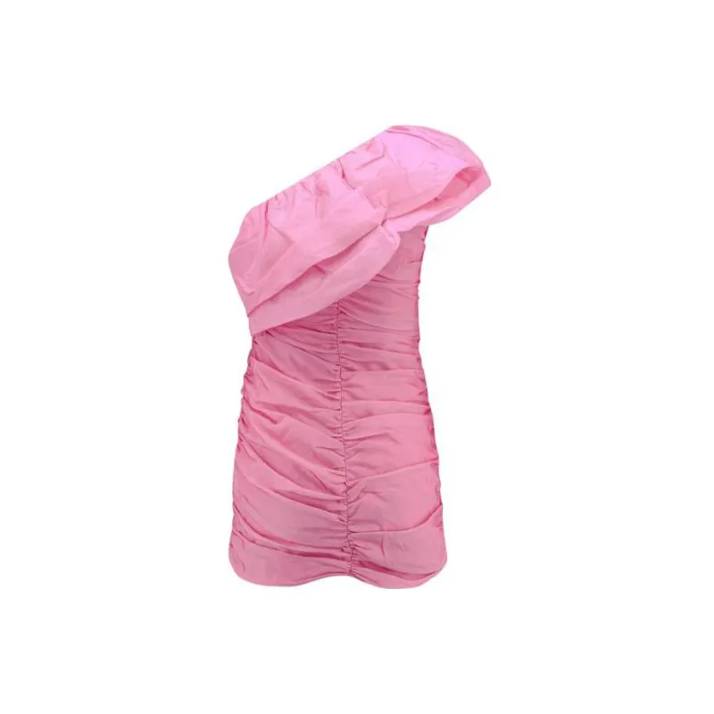 Rotate One shoulder Ruffled Minidress-1