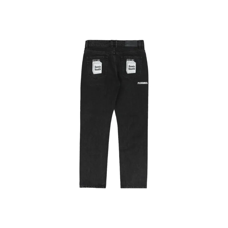 PLEASURES X Sonic Youth Washing Machine Denim Pants-1