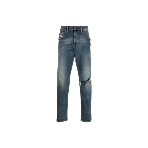 DIESEL Ripped Mid-rise Jeans