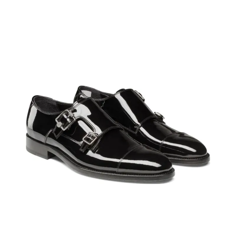Jimmy Choo Finnion Leather Monk Shoes-1