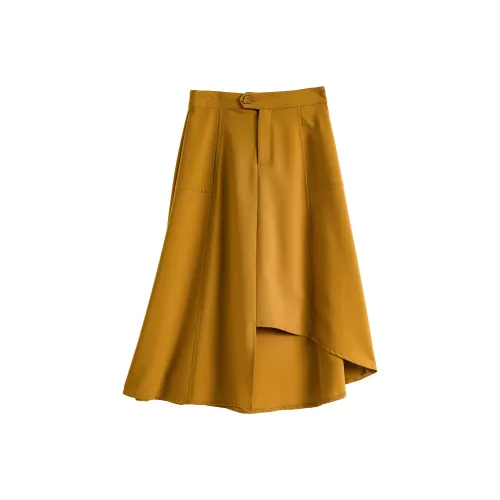 SMEN Casual Long Skirts Women's Tea Brown