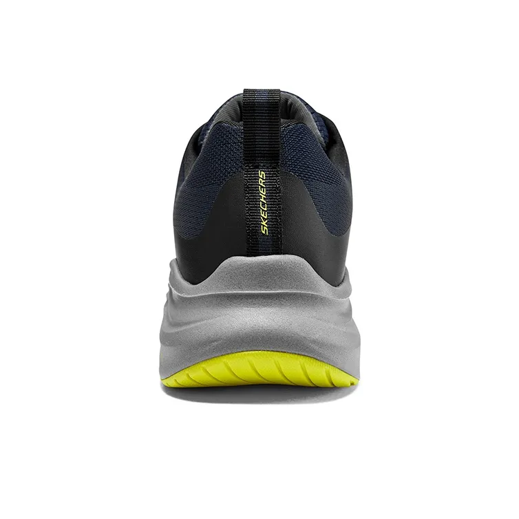 Skechers Vapor Foam Cloud Trace Slip Resistant Low Top Casual Shoes Men's Gray Yellow-3