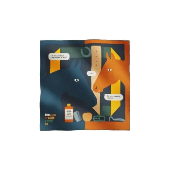 HERMES IS THIS A LOVE STORY Silk Scarves Women's Brown