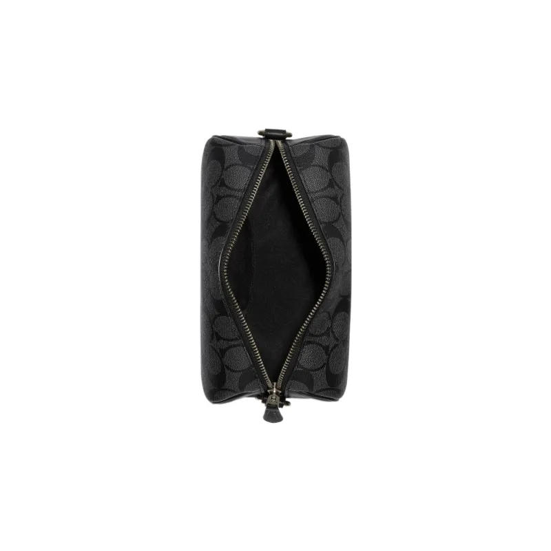 COACH Canvas With Leather Combo Bag, Shoulder Bag, Crossbody Bag Trumpets Men's Black-9
