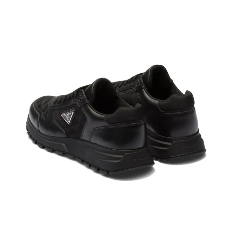 PRADA Leather And Re-Nylon 'Black'-3