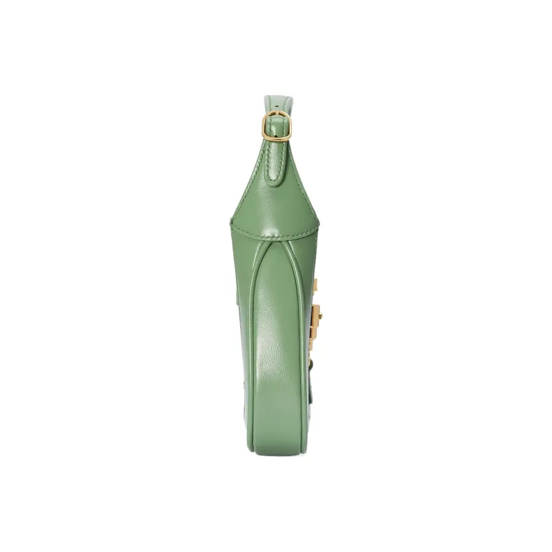 GUCCI Jackie 1961 Leather Crescent Shoulder Bag Shoulder Bag Crossbody Bag Women's Light Green-3