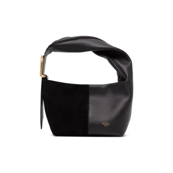 Mulberry Calfskin Small Square Bag Handbag Small Size Women's Black