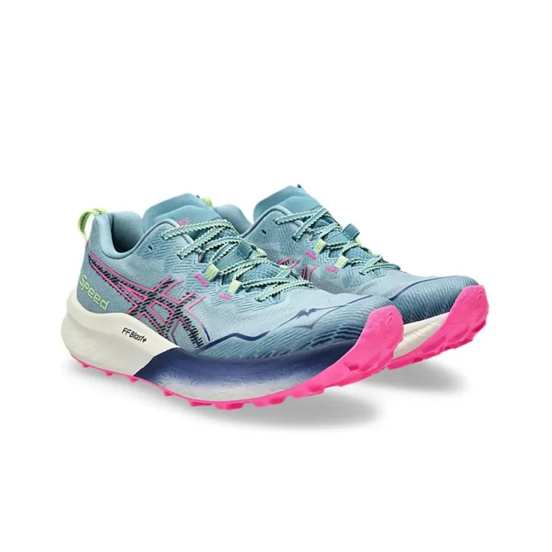 Asics Fujispeed 2 Gris Blue Black Women's-2