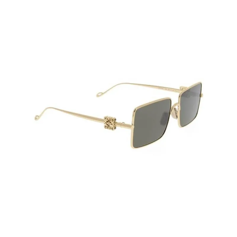 LOEWE Metal Square Sunglasses Women's Gold-2