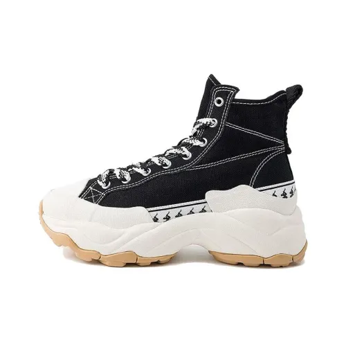 Kappa Wear Resistant High Top Casual Shoes Women's Black