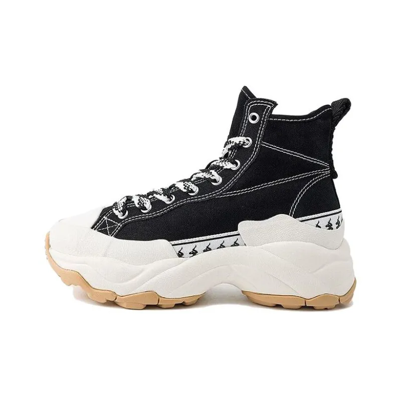 Kappa Wear Resistant High Top Casual Shoes Women's Black-0