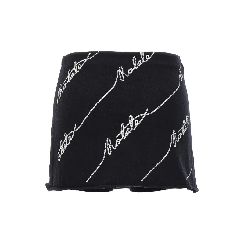 Rotate Logo Sequined Mini Skirt-1