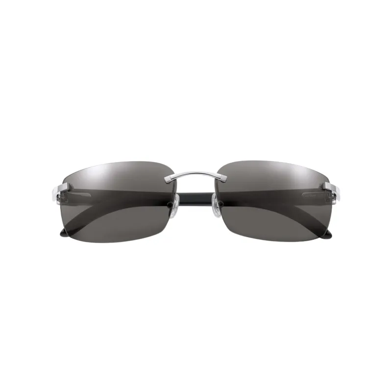 CARTIER Horn Irregular Shape Sunglasses Unisex Black-1