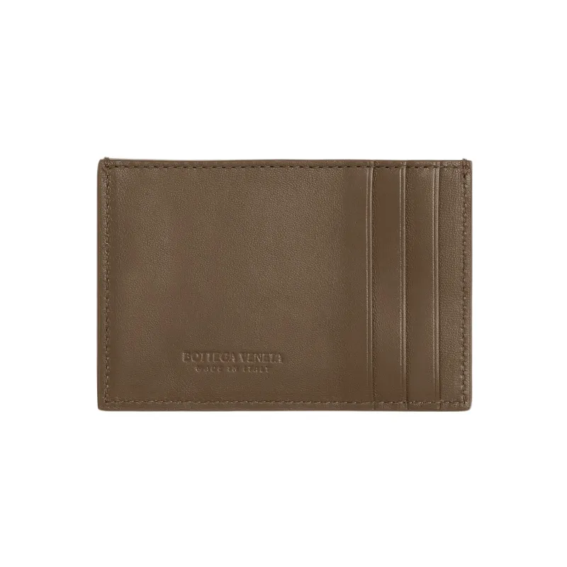 Bottega Veneta Sheepskin Card Holder Women's Taupe-1