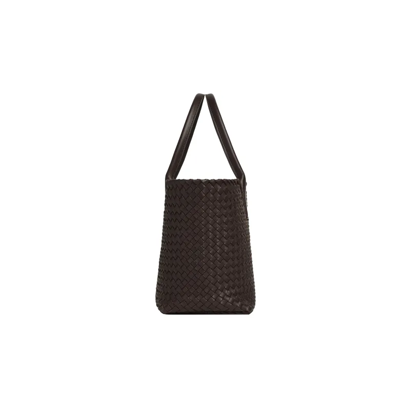 Bottega Veneta Sheepskin Tote Bag Shopping Bag Shoulder Bag Handbag Medium Size Women's Dark Brown-1