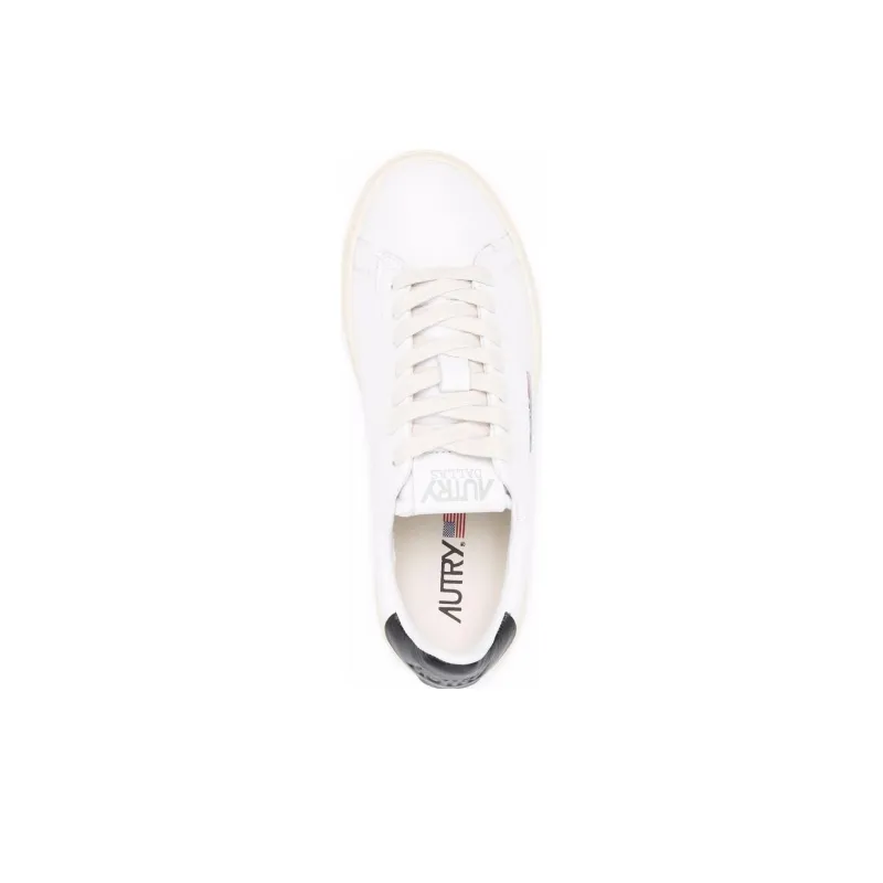 AUTRY Dallas Low Leather 'White Black' Women's-3
