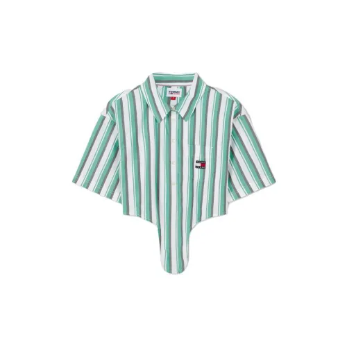 Tommy Hilfiger Shirts Women's Green/White Stripes