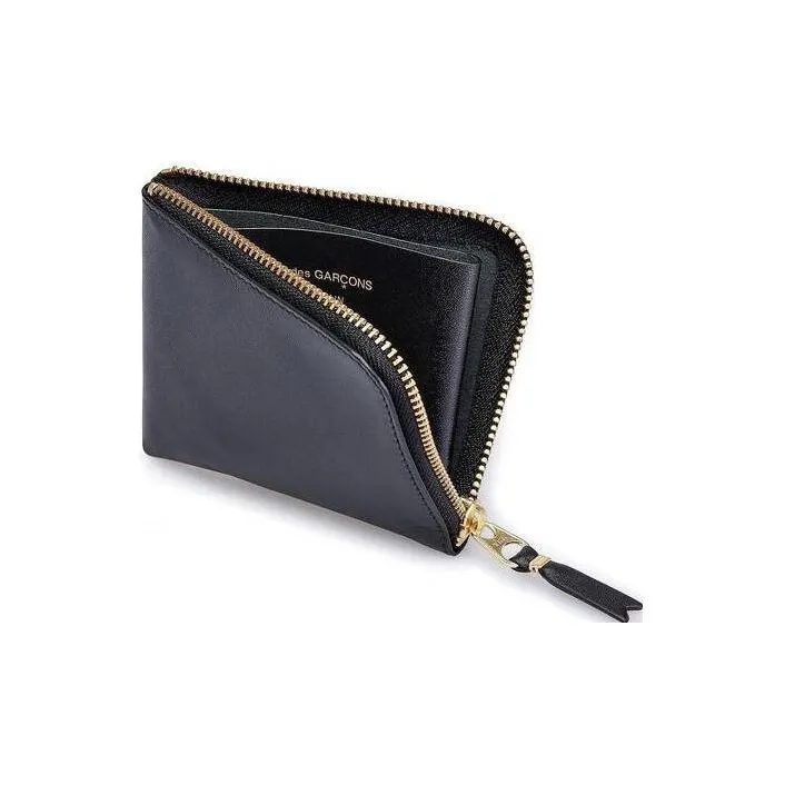 CDG Cow Leather Wallet Regular Women's Black-4