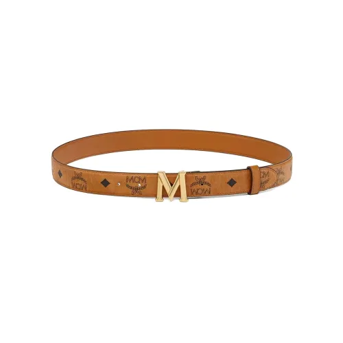 MCM Leather Belts Unisex Brown