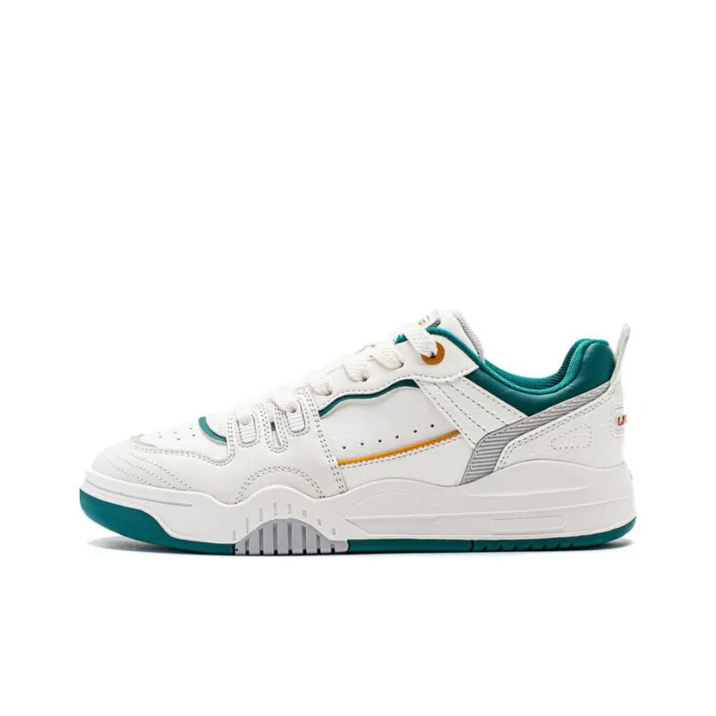 LiNing Jiang Yue Anti Slip And Wear Resistant Lightweight Low Top Skateboard Shoes Women's White Green-0