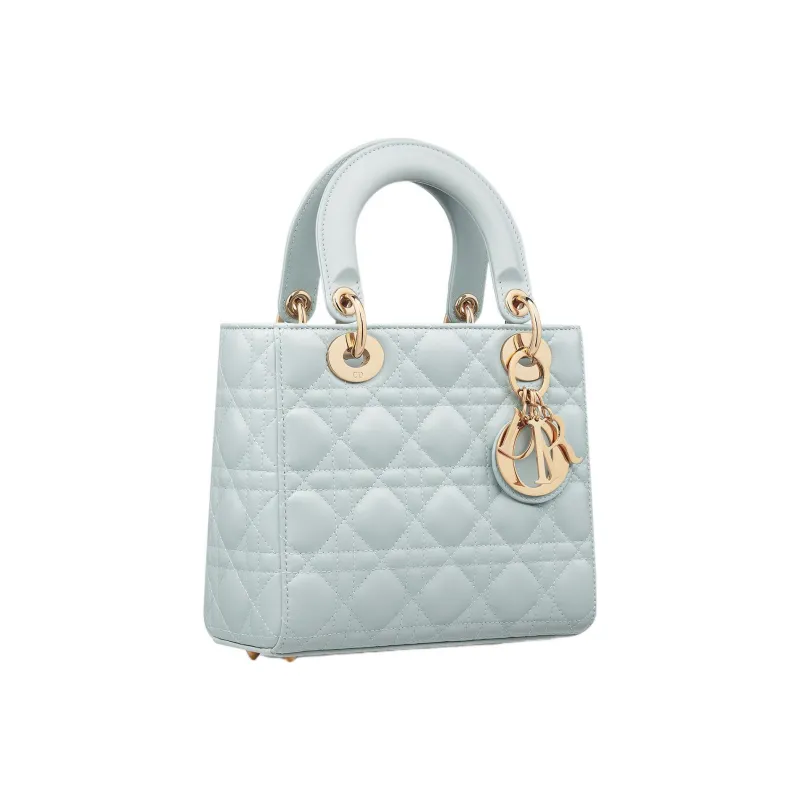 DIOR Lady DiorMy ABCDior Lambskin Lady Dior Bag, Shoulder Bag, Crossbody Bag, Handbag Small Size Women's Light Blue-1