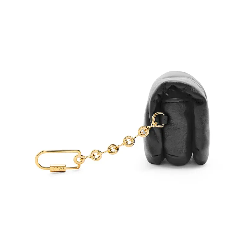 LOEWE Sheepskin With Cow Leather Coin Purse Mini Women's Black-1