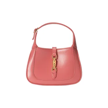 GUCCI Jackie 1961 Leather Crescent Shoulder Bag Shoulder Bag Crossbody Bag Mini Women's Pink