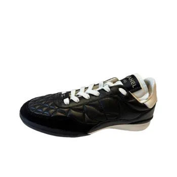 CHANEL Slip Resistant Low Top Casual Shoes Men's Black