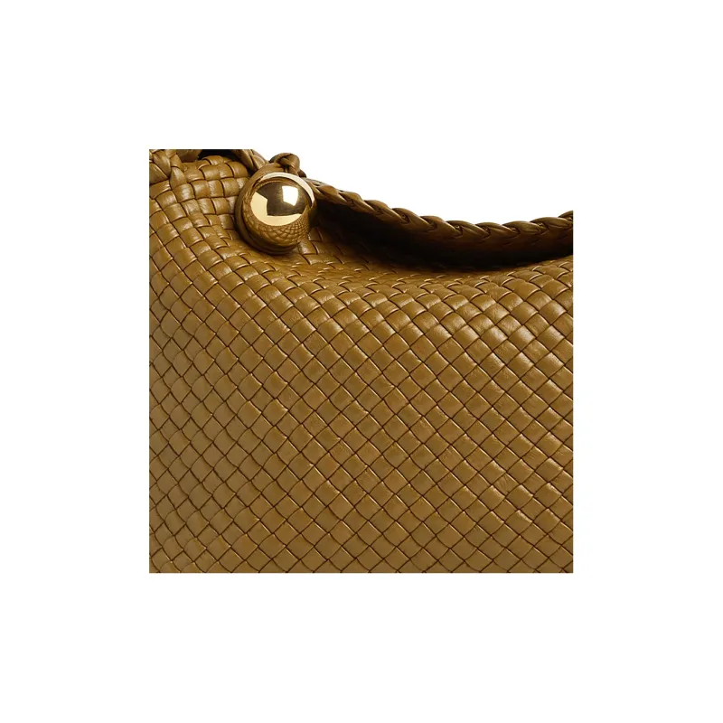Bottega Veneta Calfskin Handbag, Shoulder Bag Trumpets Women's Brown-4