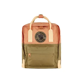 Fjallraven Kanken Polyester Cotton Blend Backpack Mini Unisex Orange Pink/Green/Beige
