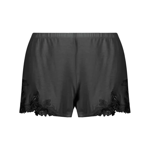 라펠라 블랙 여성 파자마 팬츠