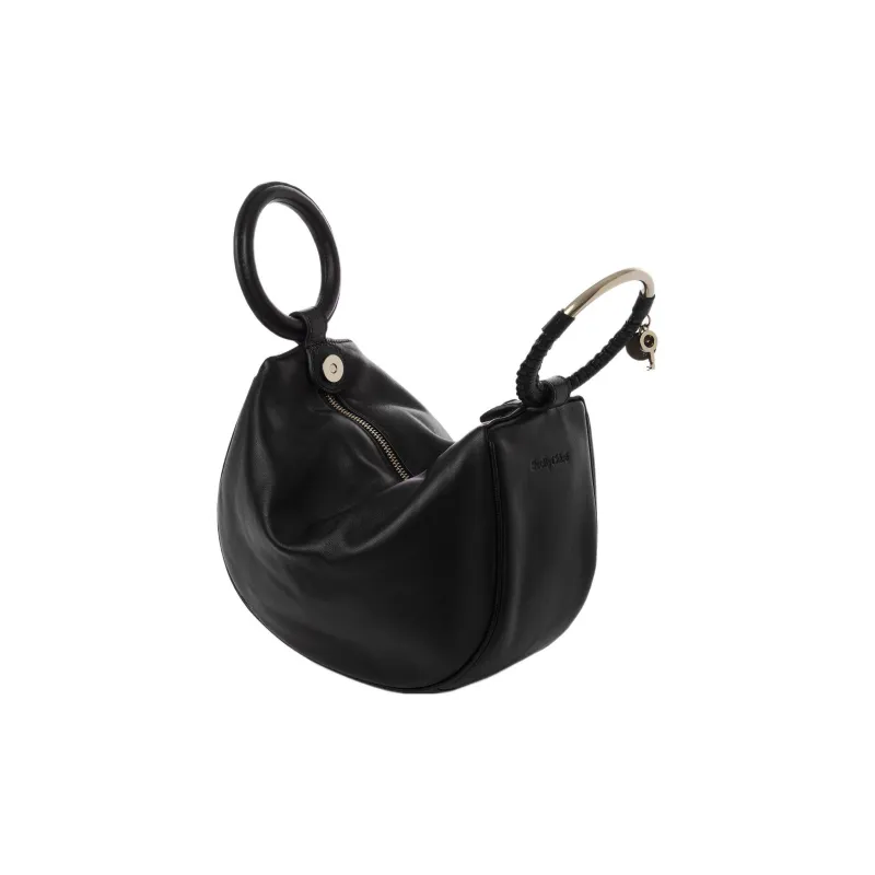 See By Chloe Hana Sheepskin Wrist Bag, Shoulder Bag, Crossbody Bag, Handbag Regular Women's Black-4