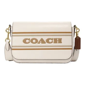 COACH Pebbled Leather Envelope Bag, Shoulder Bag, Crossbody Bag Women's White