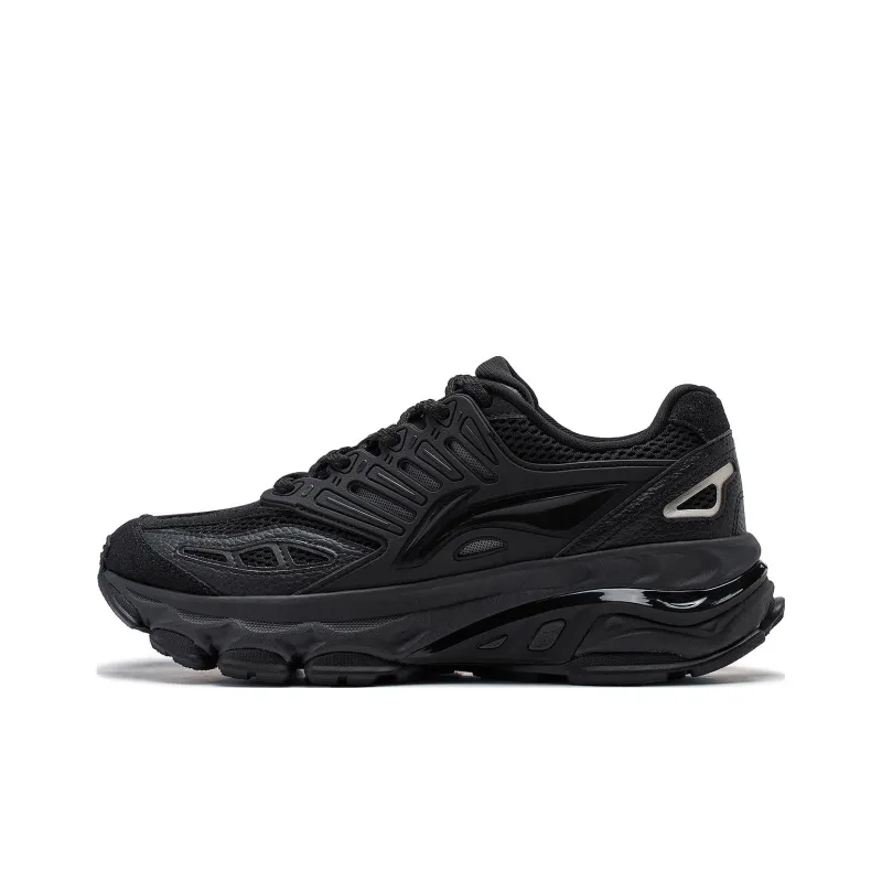 LiNing Twenty Mountains Cushioned Wear-Resistant Slip-Resistant Low-Top Casual Shoes Men's Phantom Black-0