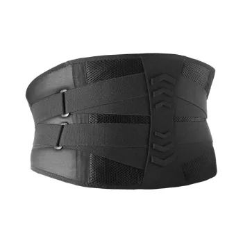 AOLIKES Back Support Braces Basketball, Badminton, Fitness Breathable Protective Compression Black Nylon Unisex