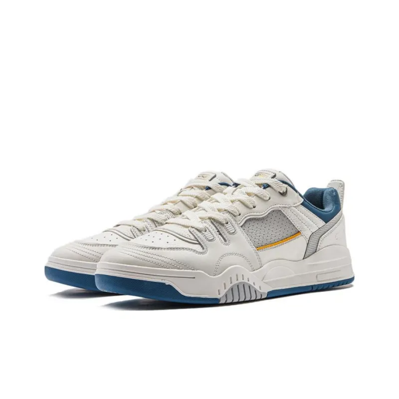 LiNing Jiang Yue Wear resistant And Lightweight Low Top Skateboard Shoes Men's White Gray-2